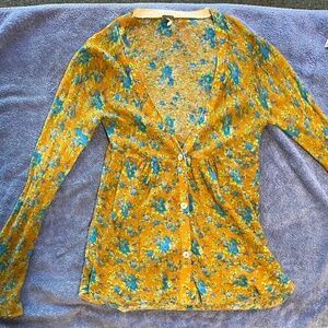 Free People Springtime Floral Cardigan Size LG